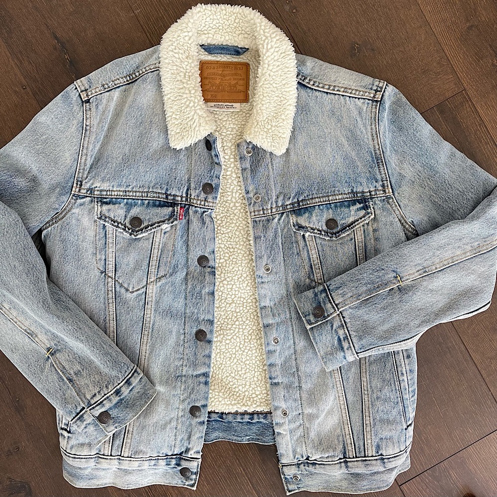 Mens Levi Sherpa Trucker Jacket
